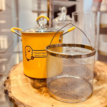 وعاء القلي مع مصفاة فولاذية